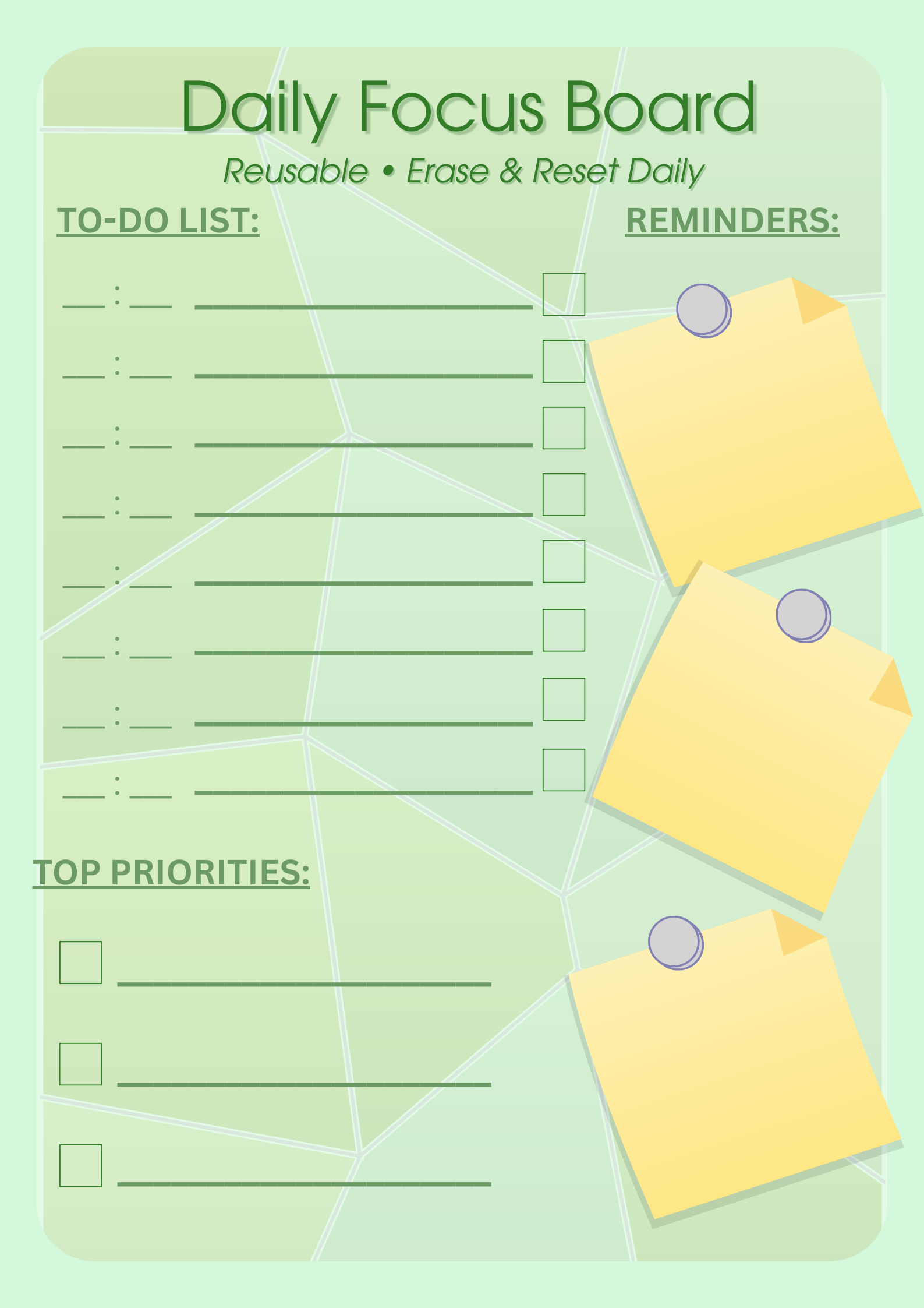 Daily Focus Board
